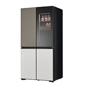 LG מקרר™InstaView עם טכנולוגיית MoodUP®‎ בעל דלתות לד במגוון צבעים ונפח של 617 ליטרים, דלתות צרפתיות, Right view led OFF, R-4D760MDUP, thumbnail 15