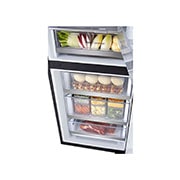 LG מקרר עם מקפיא תחתון InstaView™‎ בנפח 349 ליטר גימור פלדה שחורה יוקרתי, Bottom with food, R-2B394BINS, thumbnail 10