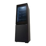 LG מקרר עם מקפיא תחתון InstaView™‎ בנפח 349 ליטר גימור פלדה שחורה יוקרתי, Right Side perspective view, R-2B394BINS, thumbnail 17