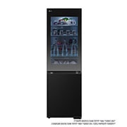 LG מקרר עם מקפיא תחתון InstaView™‎ בנפח 349 ליטר גימור פלדה שחורה יוקרתי, Front view, R-2B394BINS, thumbnail 1