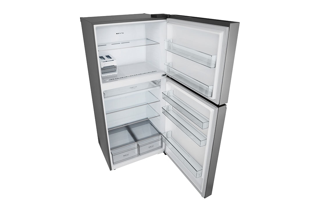 LG המקפיא העליון החדש של LG עם ™Smart Inverter וטכנולוגיית ™LINEAR Cooling בנפח 612 ליטר, Top perspective, GR-T69L622S, thumbnail 10