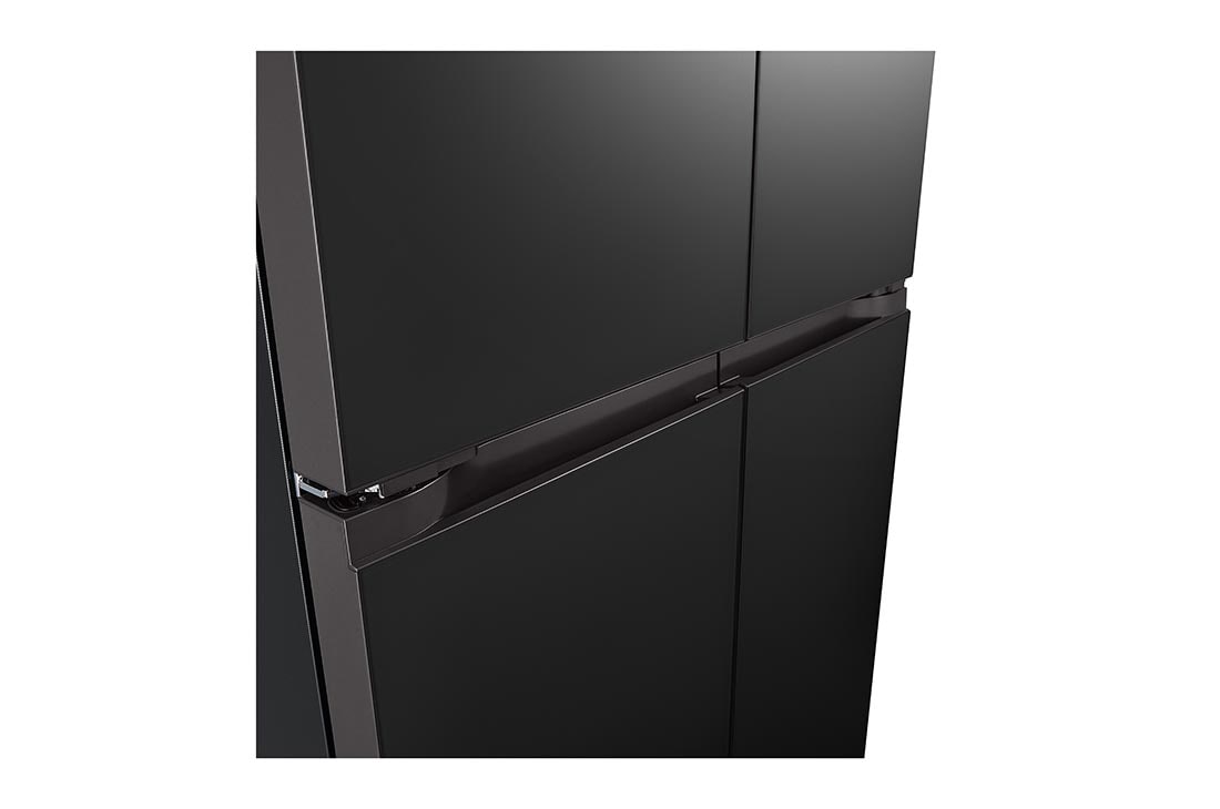 LG מקרר ארבע דלתות בקו אפס עם גימור זכוכית שחורה, בנפח 503 ליטר, Detail view, GR-4D635BG, thumbnail 7