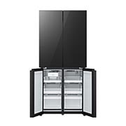 LG מקרר ארבע דלתות בקו אפס עם גימור זכוכית שחורה, בנפח 503 ליטר, Front bottom open, GR-4D635BG, thumbnail 12