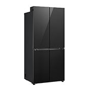 LG מקרר ארבע דלתות בקו אפס עם גימור זכוכית שחורה, בנפח 503 ליטר, Right side view, GR-4D635BG, thumbnail 13