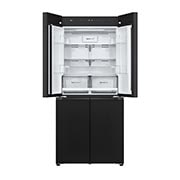 LG מקרר ארבע דלתות בקו אפס עם גימור זכוכית שחורה, בנפח 503 ליטר, Top view, GR-4D635BG, thumbnail 9