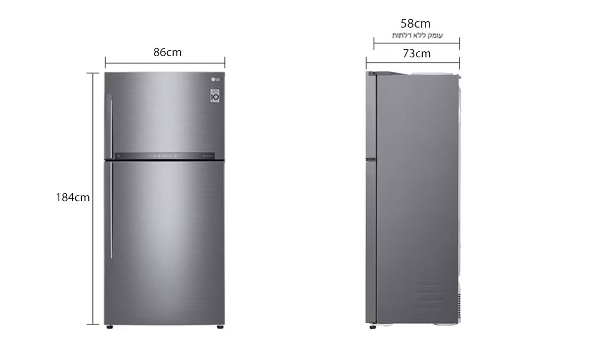 מקרר מקפיא עליון נירוסטה מוברשת דגם LG GR-M6981SE מקרר מקפיא עליון נירוסטה מוברשת דגם LG GR-M6981SE Mark Shop
