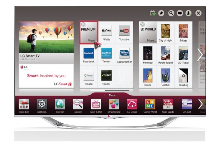 LG מסך 47 אינץ' LED SMART 3D, 47LA740Y