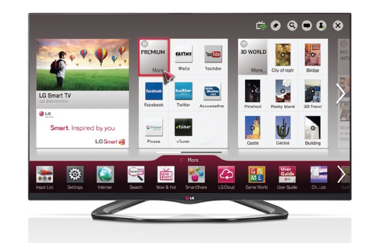 LG מסך 47 אינץ' LED SMART 3D, 47LA660Y