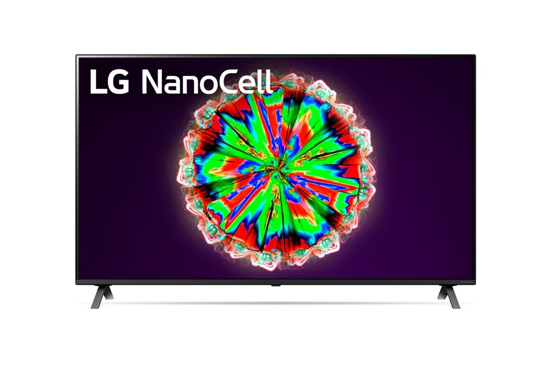 LG NanoCell TV 55 Inch NANO80 Series, Cinema Screen Design 4K Active HDR WebOS Smart ThinQ AI Local Dimming, 55NANO80VNA