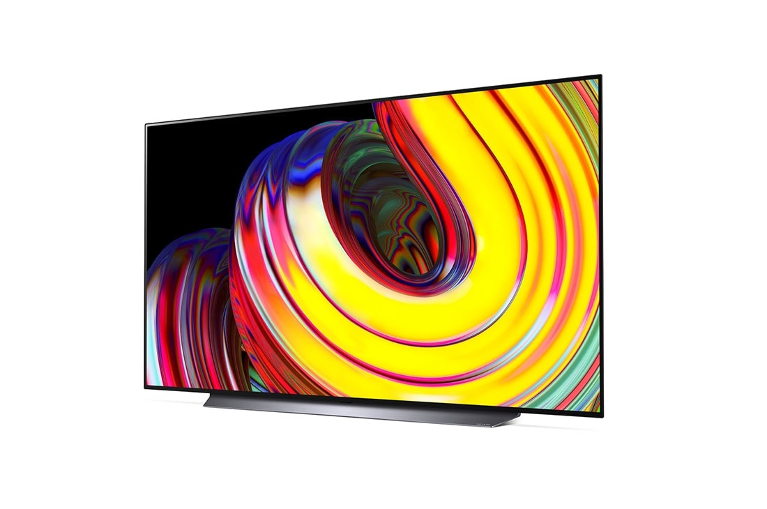 LG CS 65 Inch 4K Smart OLED webOS 22 ThinQ AI TV, מבט צד מעט זוויתי , OLED65CS6LA, thumbnail 2