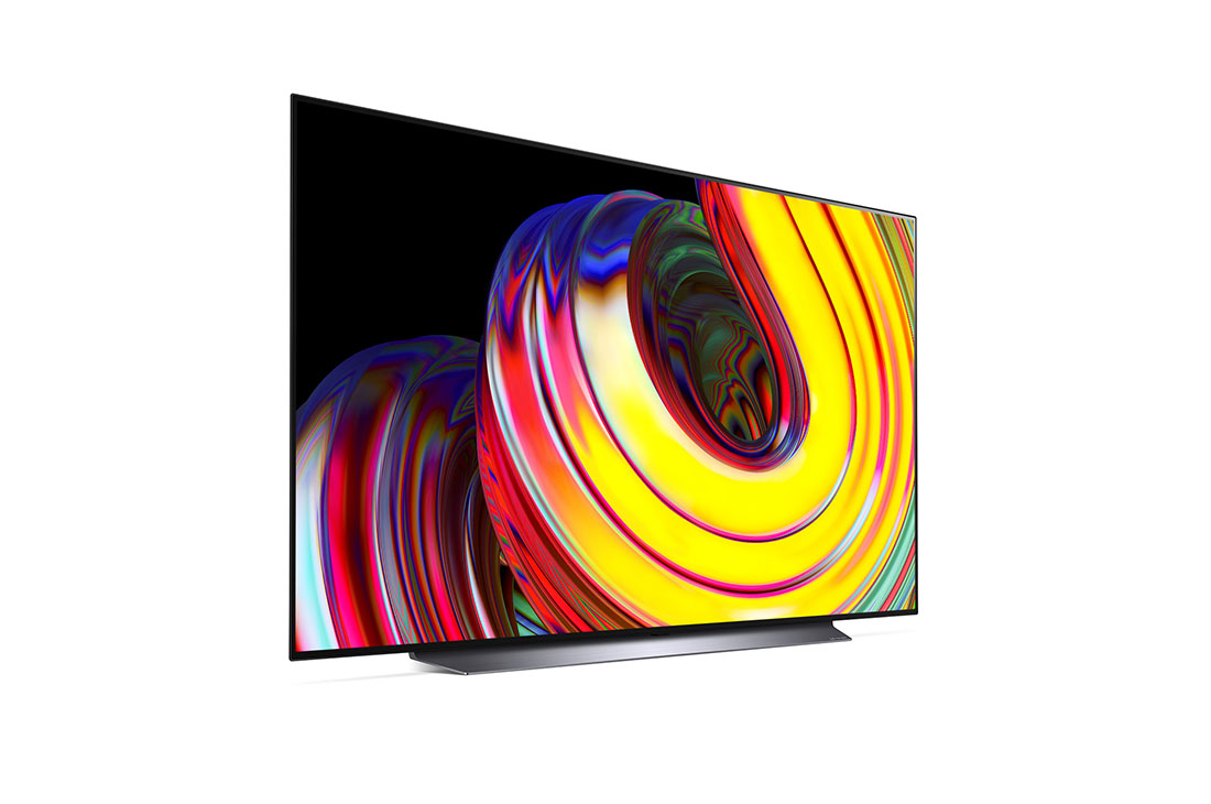 LG CS 65 Inch 4K Smart OLED webOS 22 ThinQ AI TV, מבט צד מעט זוויתי, OLED65CS6LA, thumbnail 5
