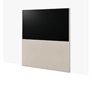 LG OLED Evo | קולקציית Object 65” Easel, ניתן לראות את Easel מלפנים בתצוגה מלאה, בזווית קלה לשמאל כשהיא מותקנת בקו אחד עם הקיר., 65ART90E6QA, thumbnail 3