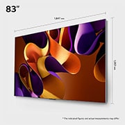 LG 83 אינץ' LG OLED evo AI G4 טלוויזיה חכמה 4K עם מעבד בינה מלאכותית אלפא 11, שלט חכם, דולבי ויז'ין webOS24, ‏2024 , תמונה בהירה יותר הודות למשפר הבהירות Brightness Booster Max., OLED83G46LA, thumbnail 2