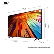 LG 86 אינץ' LG UHD AI UT80  , טלוויזיה חכמה 4K עם בינה מלאכותית, שלט חכם, HDR10 ו-webOS24, ‏2024, webOS Re:New Program ‏- תוכנית המבטיחה 4 שנים של שדרוגים על פני תקופה של 5 שנים, 86UT80006LA, thumbnail 2