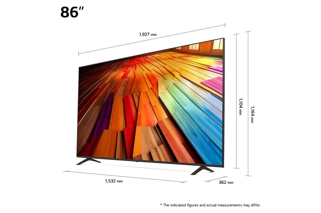 LG 86 אינץ' LG UHD AI UT80  , טלוויזיה חכמה 4K עם בינה מלאכותית, שלט חכם, HDR10 ו-webOS24, ‏2024, webOS Re:New Program ‏- תוכנית המבטיחה 4 שנים של שדרוגים על פני תקופה של 5 שנים, 86UT80006LA, thumbnail 2