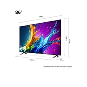 LG 86 אינץ' LG QNED AI QNED80  , טלוויזיה חכמה 4K עם בינה מלאכותית, שלט חכם, HDR10 ו-webOS24, ‏2024, 86QNED80T6B, thumbnail 2