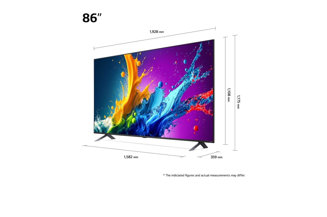 LG 86 אינץ' LG QNED AI QNED80  , טלוויזיה חכמה 4K עם בינה מלאכותית, שלט חכם, HDR10 ו-webOS24, ‏2024, 86QNED80T6B, thumbnail 2