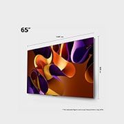 LG 65 אינץ' LG OLED evo AI G4 טלוויזיה חכמה 4K עם מעבד בינה מלאכותית אלפא 11, שלט חכם, דולבי ויז'ין webOS24, ‏2024 , מבט בזווית מלמעלה על טלוויזיית LG OLED evo מסדרת ‏OLED G-four, OLED65G46LA, thumbnail 2