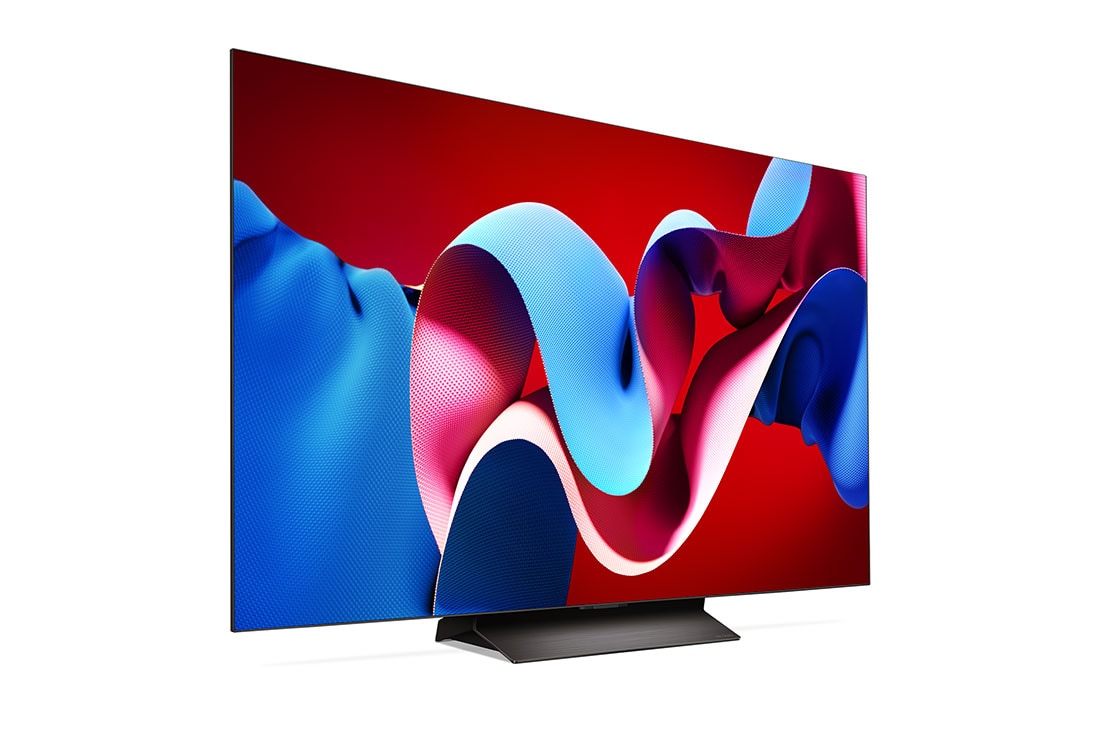 LG 55 אינץ' LG OLED evo AI C4 טלוויזיה חכמה 4K עם מעבד בינה מלאכותית אלפא 9 דור 7, שלט חכם, דולבי ויז'ין webOS24, ‏2024 , מבט מצד שמאל על טלוויזיית LG OLED evo מסדרת OLED C4, OLED55C46LA, thumbnail 3