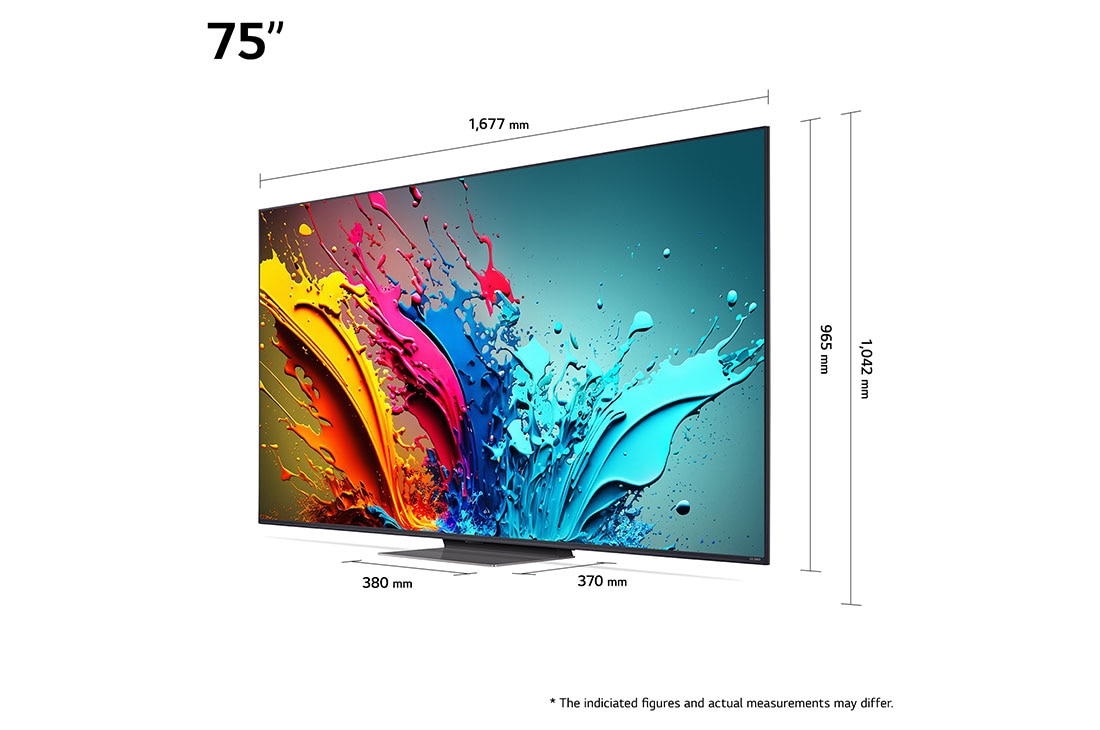 LG טלוויזיה חכמה LG QNED evo AI MiniLED QNED86 4K 120Hz ‏‏בגודל 75 אינץ', עם AI Magic remote ו-webOS25 ‏2025, מבט קדמי של LG QNED TV, QNED86, 75QNED86T6A, thumbnail 2
