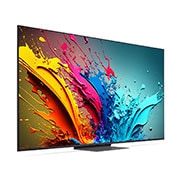 LG טלוויזיה חכמה LG QNED evo AI MiniLED QNED86 4K 120Hz ‏‏בגודל 65 אינץ', עם AI Magic remote ו-webOS25 ‏2025, מבט צד עם זווית קלה הפונה שמאלה של LG QNED TV, QNED86, 65QNED86T6A, thumbnail 3