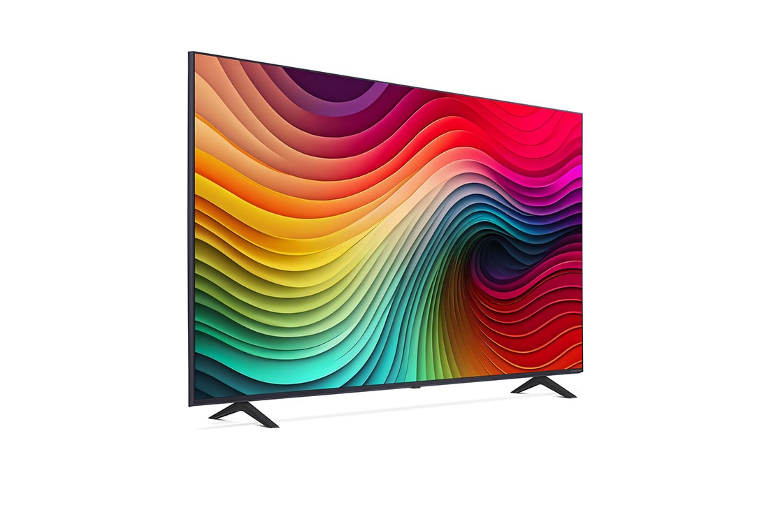 LG 50 אינץ' LG NanoCell AI NANO81  , טלוויזיה חכמה 4K עם בינה מלאכותית, שלט חכם, HDR10 ו-webOS24, ‏2024, מבט בזווית צדדית קלה משמאל על טלוויזיית LG NanoCell מסדרת, 50NANO81T6A, thumbnail 3