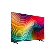 LG 50 אינץ' LG NanoCell AI NANO81  , טלוויזיה חכמה 4K עם בינה מלאכותית, שלט חכם, HDR10 ו-webOS24, ‏2024, מבט בזווית צדדית קלה משמאל על טלוויזיית LG NanoCell מסדרת, 50NANO81T6A, thumbnail 3