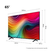 LG 65 אינץ' LG NanoCell AI NANO81  , טלוויזיה חכמה 4K עם בינה מלאכותית, שלט חכם, HDR10 ו-webOS24, ‏2024, מבט קדמי על טלוויזיית LG NanoCell מסדרת, 65NANO81T6A, thumbnail 2