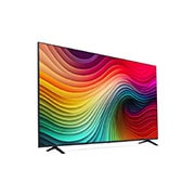 LG 75 אינץ' LG NanoCell AI NANO81  , טלוויזיה חכמה 4K עם בינה מלאכותית, שלט חכם, HDR10 ו-webOS24, ‏2024, מבט בזווית צדדית קלה משמאל על טלוויזיית LG NanoCell מסדרת, 75NANO81T6A, thumbnail 3
