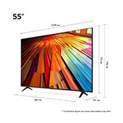 LG 55 אינץ' LG UHD AI UT80  , טלוויזיה חכמה 4K עם בינה מלאכותית, שלט חכם, HDR10 ו-webOS24, ‏2024, webOS Re:New Program ‏- תוכנית המבטיחה 4 שנים של שדרוגים על פני תקופה של 5 שנים, 55UT80006LA, thumbnail 2