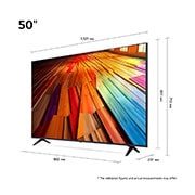 LG 50 אינץ' LG UHD AI UT80  , טלוויזיה חכמה 4K עם בינה מלאכותית, שלט חכם, HDR10 ו-webOS24, ‏2024, webOS Re:New Program ‏- תוכנית המבטיחה 4 שנים של שדרוגים על פני תקופה של 5 שנים, 50UT80006LA, thumbnail 2