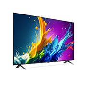 LG 75 אינץ' LG QNED AI QNED80  , טלוויזיה חכמה 4K עם בינה מלאכותית, שלט חכם, HDR10 ו-webOS24, ‏2024, מבט בזווית צדדית קלה משמאל על טלוויזיית LG QNED מסדרת QNED80, 75QNED80T6B, thumbnail 3