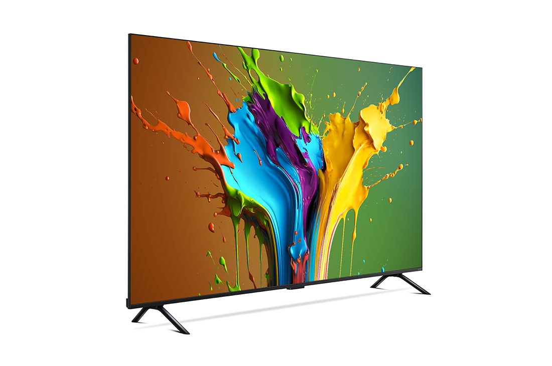 LG 98 אינץ' LG QNED AI MiniLED QNED89 , טלוויזיה חכמה 4K עם מעבד בינה מלאכותית אלפא 8, פאנל 120Hz ,שלט חכם, HDR10 ו-webOS24, ‏2024, מבט בזווית צדדית קלה משמאל על טלוויזיית LG QNED מסדרת QNED89, 98QNED89T6A, thumbnail 3