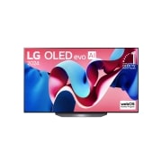LG טלוויזיית LG OLED evo CS4 4K חכמה בגודל 55 אינץ' 2024, מבט קדמי על מסך הטלוויזיה שמוצגים עליו הסמלים של טלוויזיית LG OLED evo‏, סדרת ‏OLED CS4, טלוויזיית OLED מספר 1 בעולם במשך 11 שנים ברציפות ו-webOS Re:New Program, OLED55CS4VA, thumbnail 1