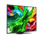 LG טלוויזיה חכמה 55 אינץ' LG QNED evo AI QNED86 ‏MiniLED 4K, תדר רענון 120Hz, שלט Magic AI, מערכת הפעלה webOS 25 ‏(דגם 2025), מבט צדדי משמאל של LG QNED evo QNED86 TV , 55QNED86A6A, thumbnail 3