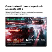 LG טלוויזיה חכמה LG QNED evo AI Mini LED QNED85 4K 2026 86 אינץ, טלוויזיית LG QNED evo AI QNED85 Mini LED לזמן משחק אולטימטיבי מציגה סצנת מירוצים תוססת במהירות גבוהה עם טשטוש בהשוואה המדגיש את Motion Booster 288, תוך תמיכה ב-144Hz, VRR, AMD FreeSync™, ALLM, HGiG ו-GeForce NOW., 86QNED85B6T, thumbnail 12
