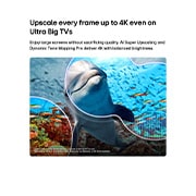 LG 98 אינץ', טלוויזיה חכמה LG NANO 4K UHD AI NU85 2026, טלוויזיית LG NANO 4K UHD AI NU85 עם AI Super Upscaling (טכנולוגיית Upscaling (הגדלת רזולוציה)) ו-Dynamic Tone Mapping Pro מציגה סצנה מתחת למים של דולפין השוחה בין אלמוגים ודגים, כשה-AI מזהה ומשדרג כל , 98NU850B6LB, thumbnail 7