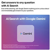 LG טלוויזיה חכמה LG OLED AI B6E 4K 2026 55 אינץ', AI Search כולל את Google Gemini, המסוגל להבין שאילתות מבוססות קול ולהפיק את התוצאות הרלוונטיות ביותר ישירות בתוך ממשק הטלוויזיה., OLED55B6ELA, thumbnail 5