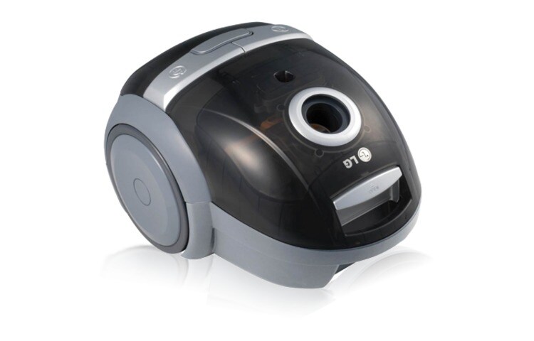 LG שואב אבק מסוג שקית וללא שקית עם מסנן ‎hepa 13‎‏ ניתן-לשטיפה (עוצמה מרבית של עד 2000 ואט ו-420 ואט, 2.6 ל' עם שקית ו-1.5 ל' ללא שקית, שחור), V-CR503STC