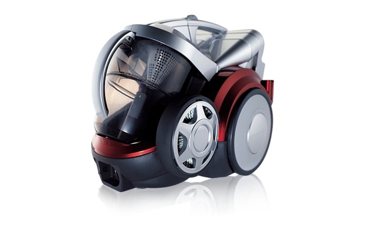 LG שואב אבק צילינדר ללא שקית עם טורבו-משולב ופיית מיני-טורבינה (עוצמת יניקה של עד ‎2000 ואט ו-‎350 ואט, אדום-פרארי), V-KC902HTM, thumbnail 2