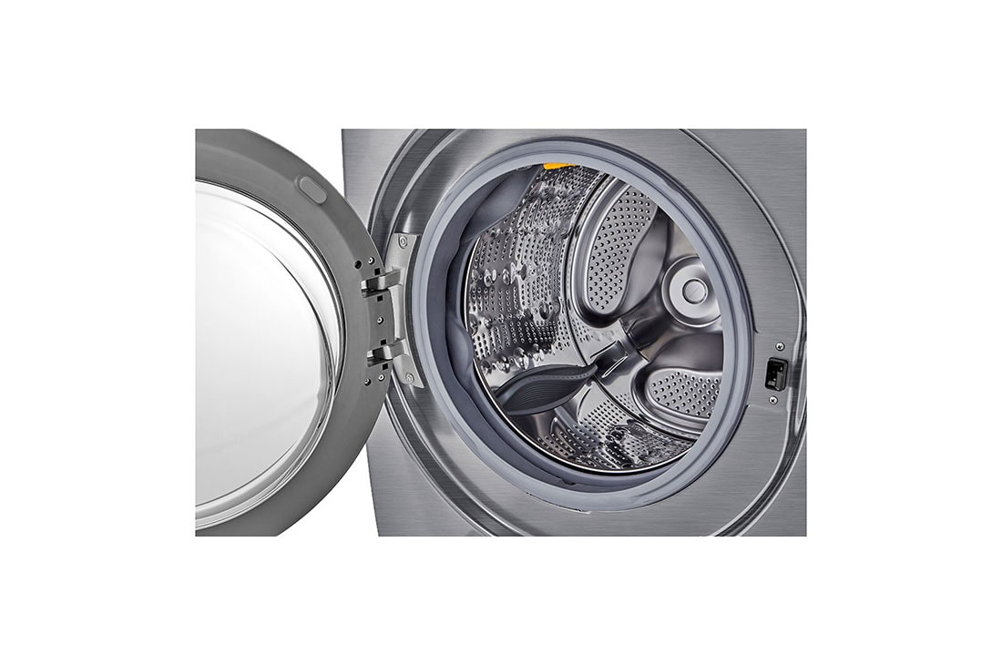 LG מכונת כביסה/מייבש  10/17 ק''ג AIDD פתח קדמי בצבע אבן כסופה ודלת בעלת גוון שחור, F1710CV, F1710CV, thumbnail 3