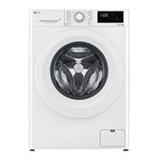 LG מכונת כביסה 8 ק''ג AIDD בצבע לבן פתח קדמי עם דלת לבנה, Front view, F1608WD, thumbnail 1