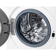 LG מכונת כביסה 8 ק''ג AIDD בצבע לבן פתח קדמי עם דלת לבנה, Drum, F1608WD, thumbnail 4