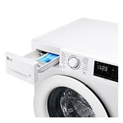 LG מכונת כביסה 8 ק''ג AIDD בצבע לבן פתח קדמי עם דלת לבנה, Detail4, F1608WD, thumbnail 6