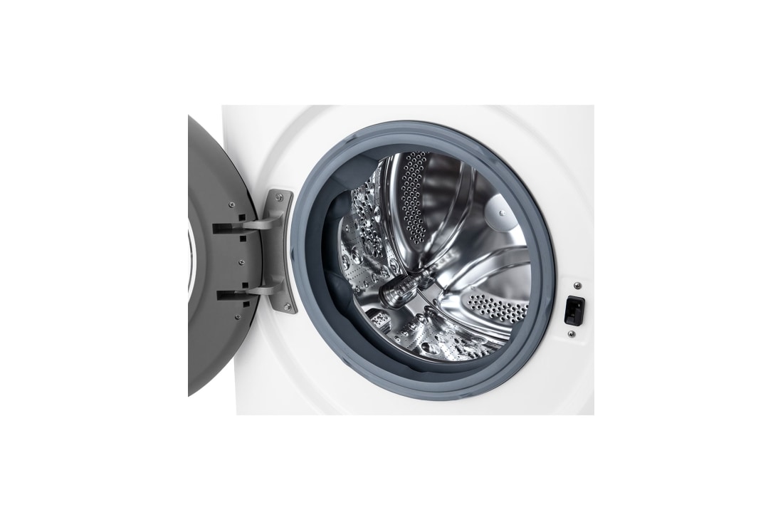 LG מכונת כביסה 8 ק''ג AIDD בצבע לבן פתח קדמי  עם דלת שחורה, LG-F1608BD, F1608BD, thumbnail 4