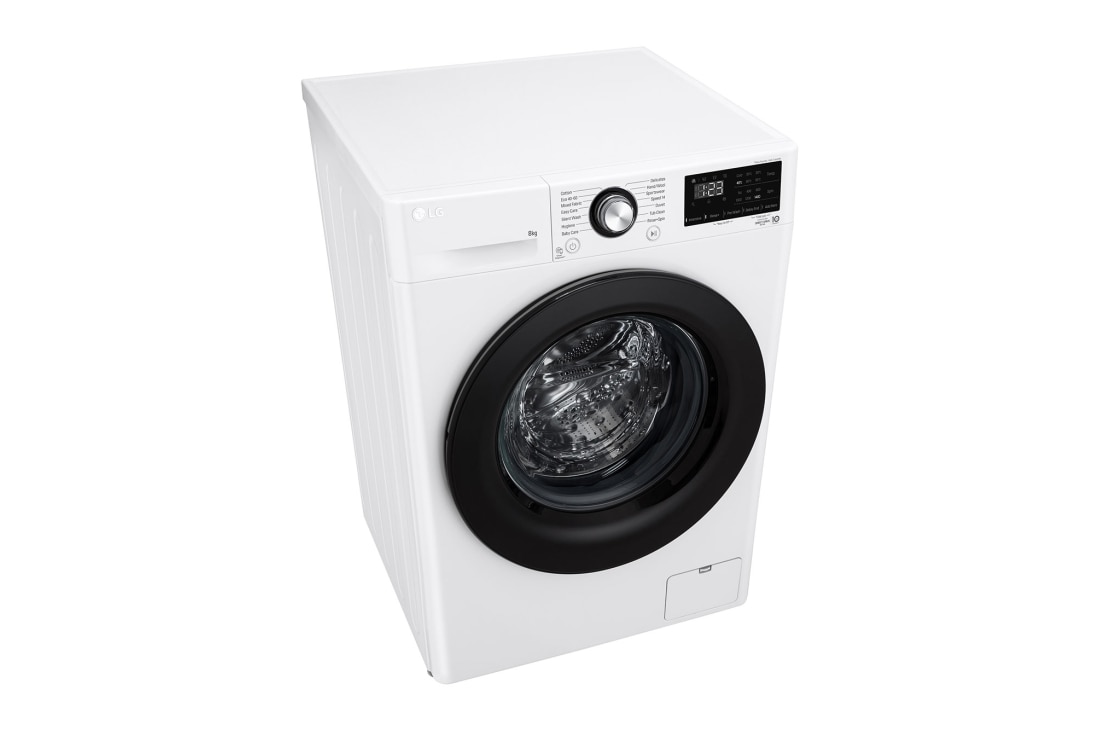 LG מכונת כביסה 8 ק''ג AIDD בצבע לבן פתח קדמי  עם דלת שחורה, LG-F1608BD, F1608BD, thumbnail 9