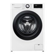 LG מכונת כביסה 8 ק''ג AIDD בצבע לבן פתח קדמי  עם דלת שחורה, LG-F1608BD, F1608BD, thumbnail 1