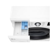 LG מכונת כביסה 8 ק''ג AIDD בצבע לבן פתח קדמי  עם דלת שחורה, LG-F1608BD, F1608BD, thumbnail 7