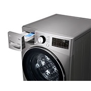 LG מכונת כביסה 15 ק''ג AIDD בצבע כסוף פתח קדמי עם דלת שחורה וזכוכית מחוסמת, F015TOPBD, F015TOPBD, thumbnail 6