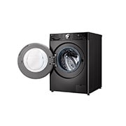 LG מכונת כביסה 12 ק''ג AIDD בצבע פלדה שחורה פתח קדמי עם דלת שחורה, f1612sbse, F1612SBSE, thumbnail 11